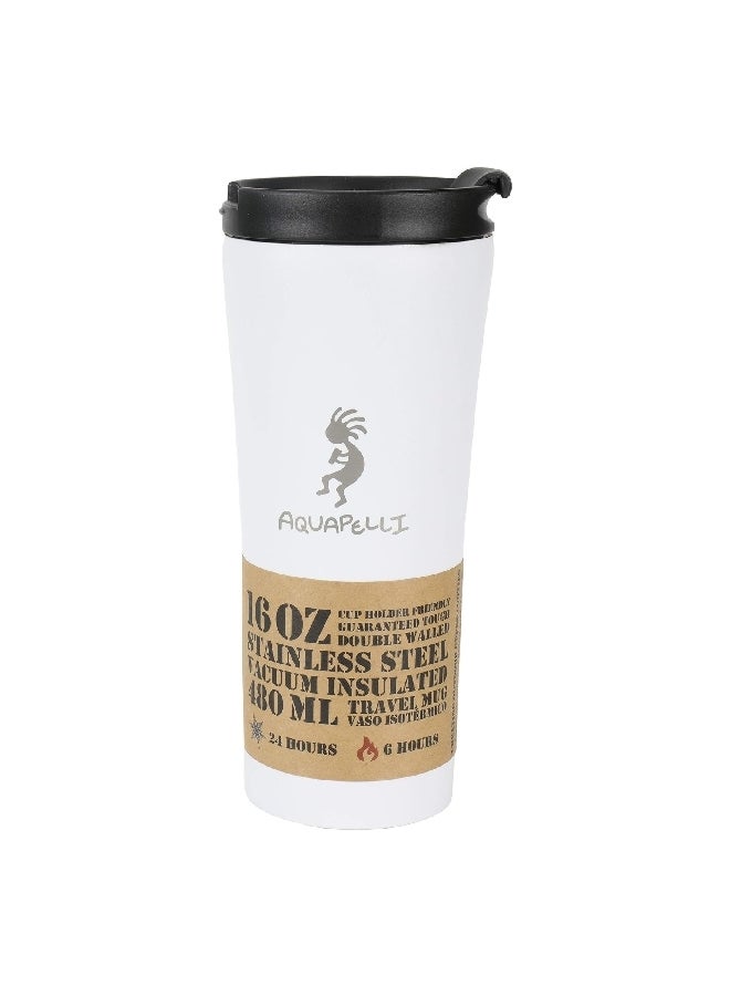 Aquapelli C116 Double Walled Insulated Travel Mug Arctic White and Black 480 ml 90049 - Image 2